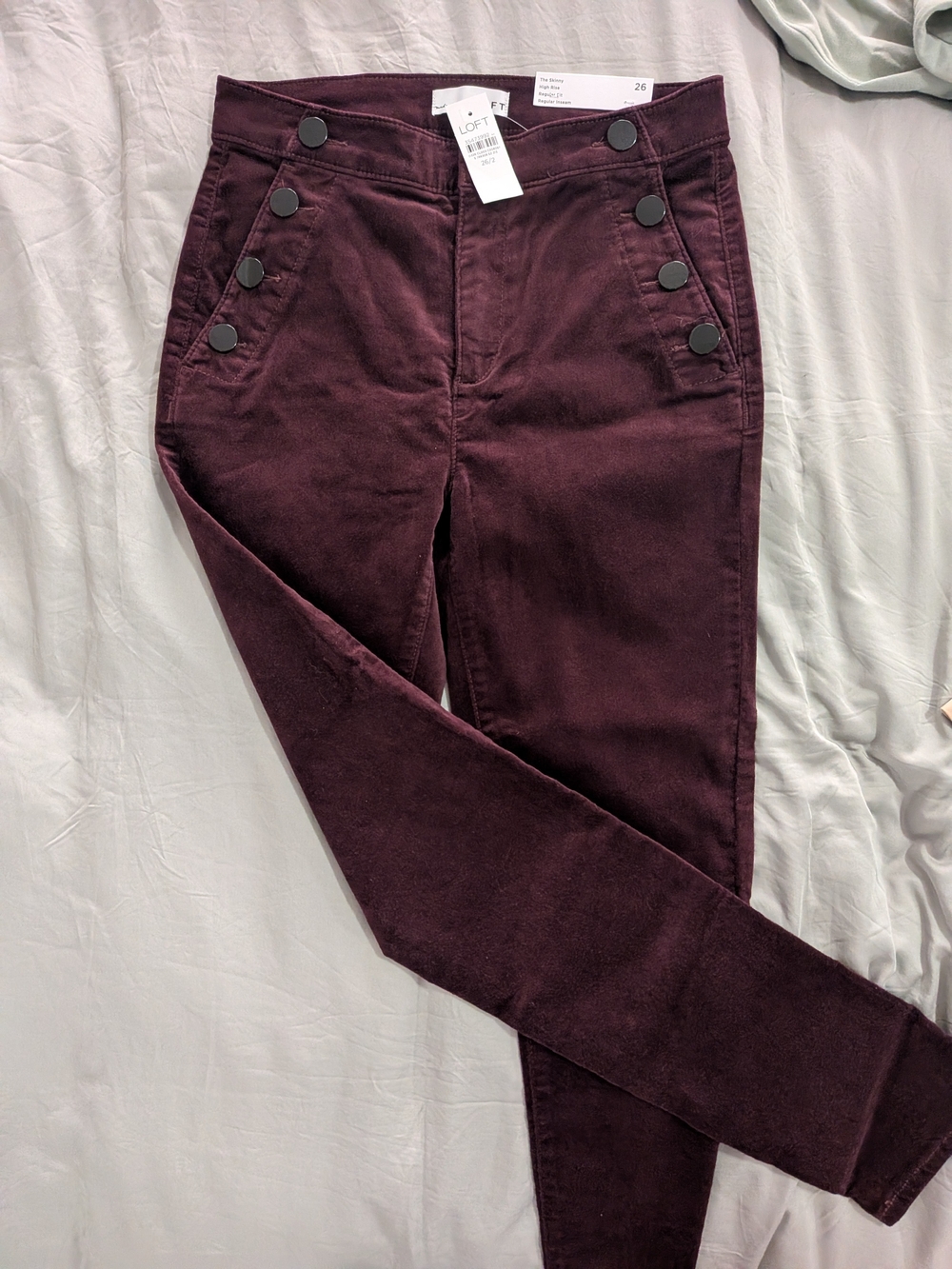 Ann Taylor LOFT High-Rise Burgundy Sailor Pants. Nwt, Size 2